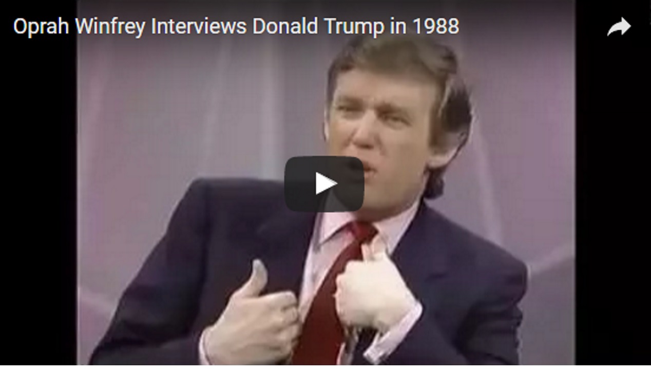 Oprah Winfrey Interviewt Donald Trump In 1988 Over Presidentschap VS ...